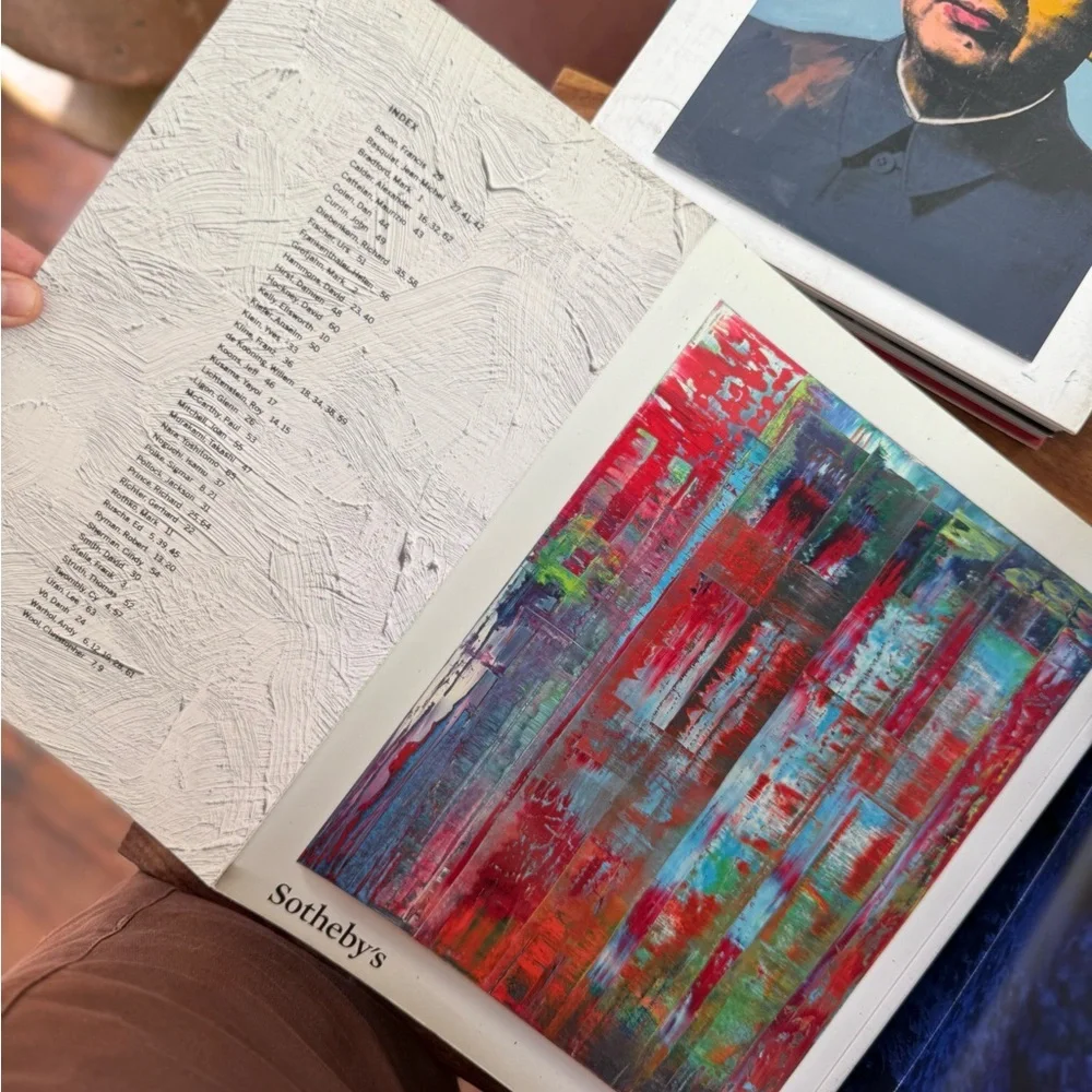 Blue and Yellow Coffee Table Book